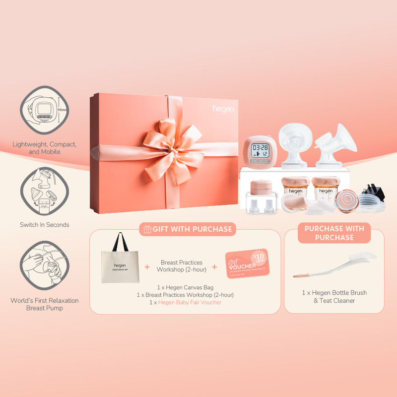Hegen PCTO™ Double Electric Breast Pump (SoftSqround™) + FREE Gifts worth $176.50 + PWP Option